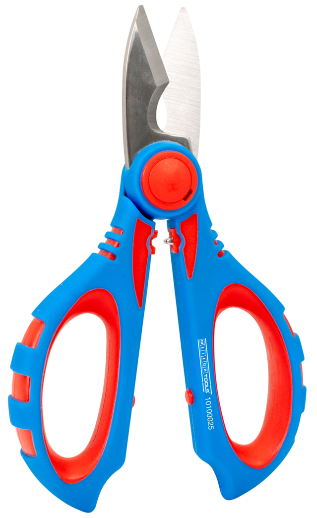 Electrician Scissors XL | large handle diameter for small and large hands to enable maximum power transmission and safe use