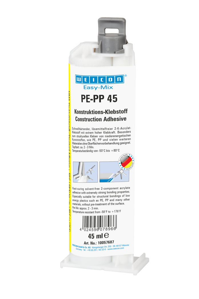 Easy-Mix PE-PP 45 | Kunstruktions-Klebstoff auf Methylacrylatbasis für spezielle Kunststoffe