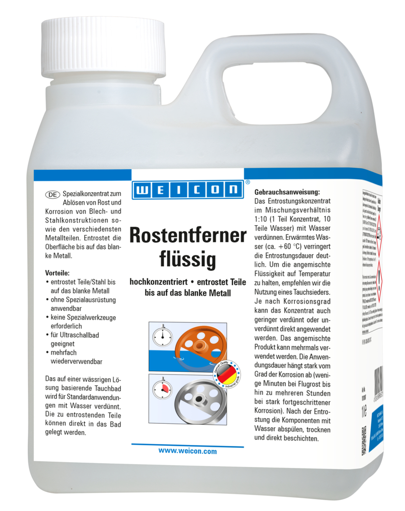 WEICON Rust Remover liquid | highly concentrated dip for removing rust and corrosion